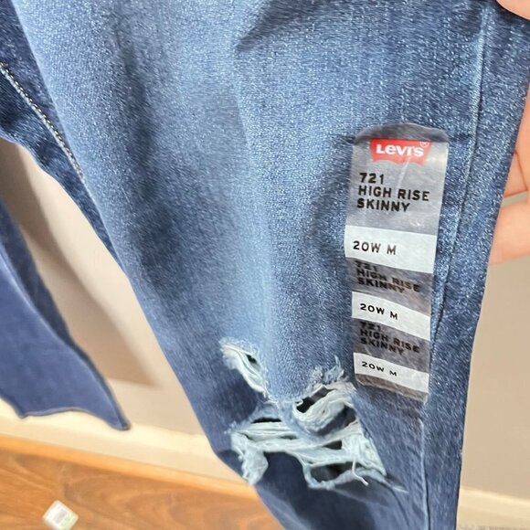 Levi's 721 High Rise Skinny- Size 20W - New with tags - Picture 4 of 7